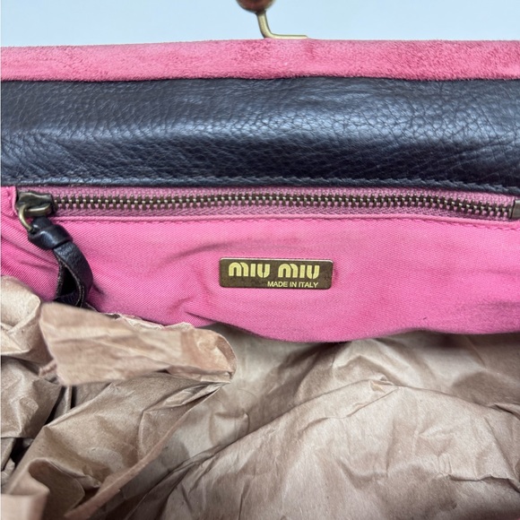 PRICE DROP 🚨-$75 Miu Miu Leather Handbag - Picture 7 of 12